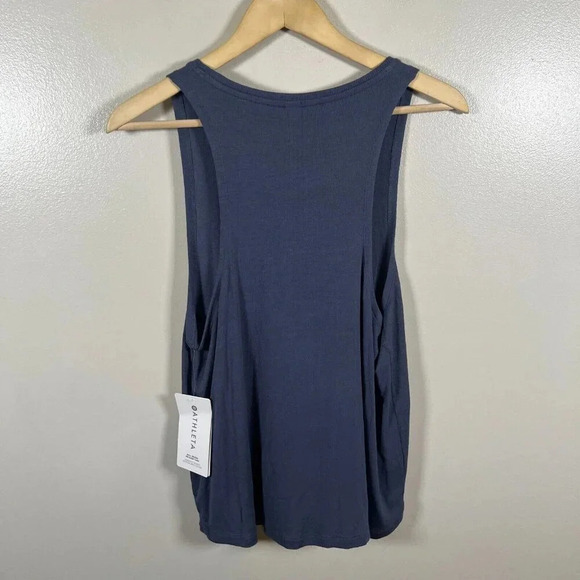 Athleta Well Rested Sleeveless Ribbed Sleep Tank Top Size Medium Blue Comfy - Picture 2 of 10